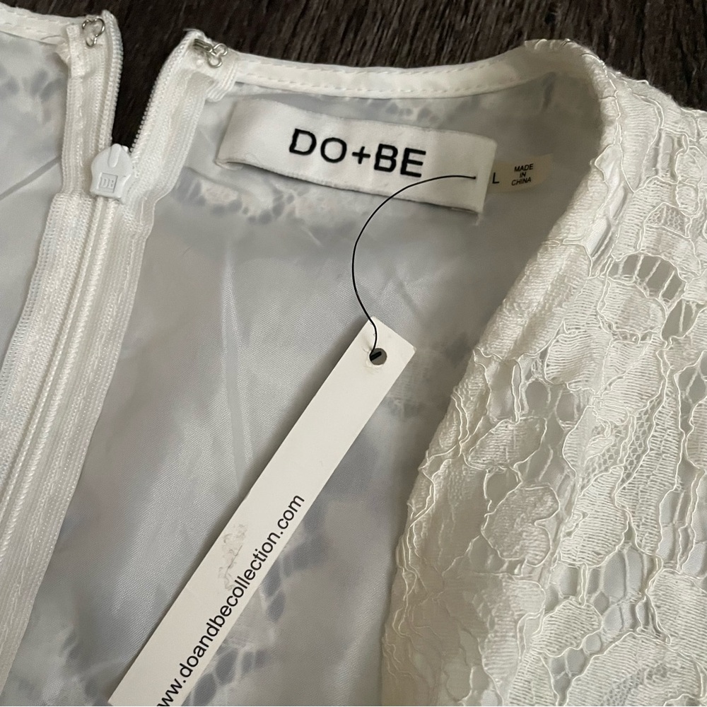New DO+BE Ivory/ off White Lace Romper . - Picture 7 of 10